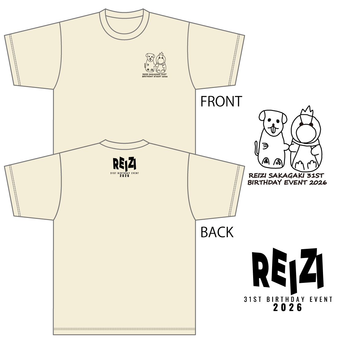 『REIZI 31ST BIRTHDAY EVENT 2026』Tシャツ
